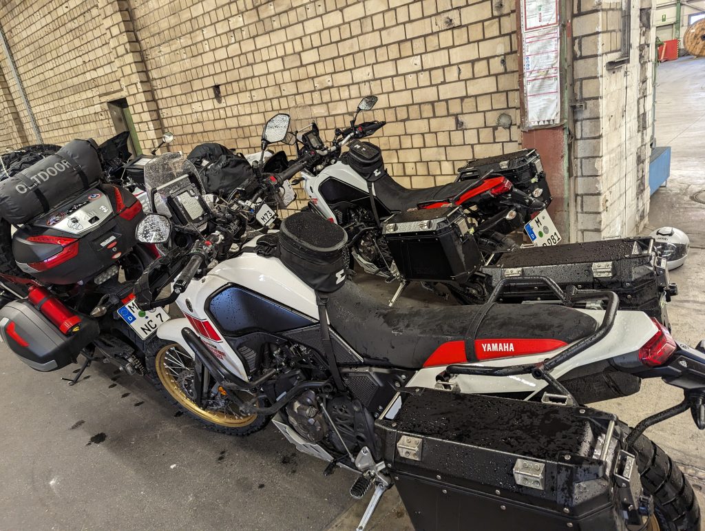 bikes in the garage of the shipping point