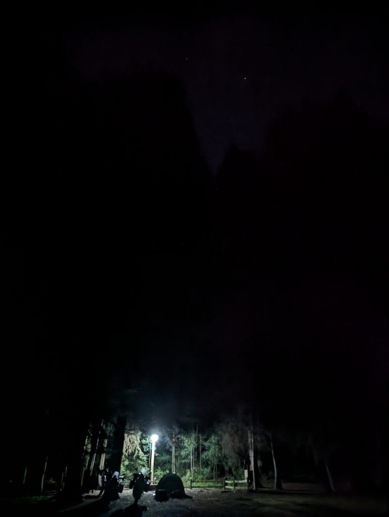camp site at night