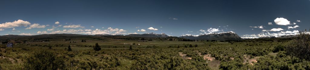 view from villa el blanco towards the Reserva Nacional Los Alceres