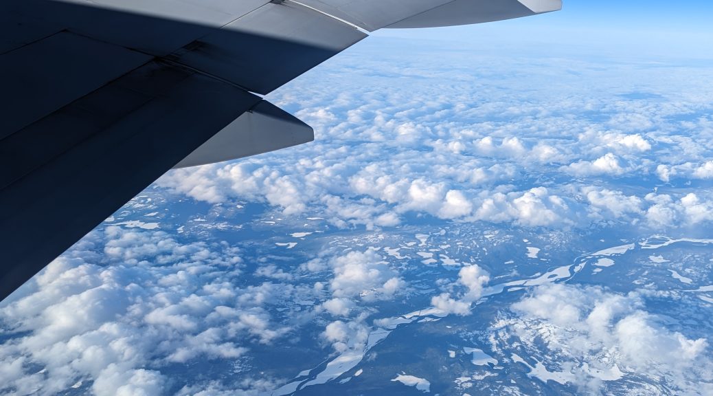 Canadian landscape during flight